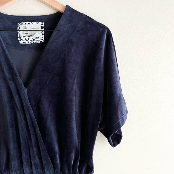 Anthropologie Saturday Sunday Velour Jumpsuit in Navy, Size Small - Picture 5 of 15